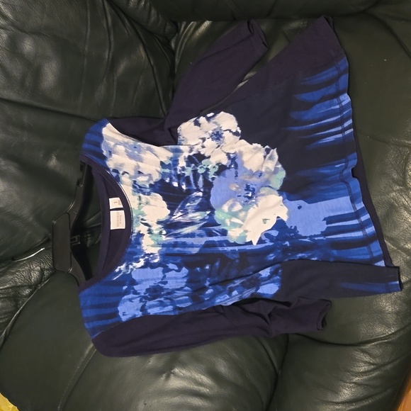 Weekends by Chico's Duoset "Floral Watercolor" in Cools - Picture 10 of 11